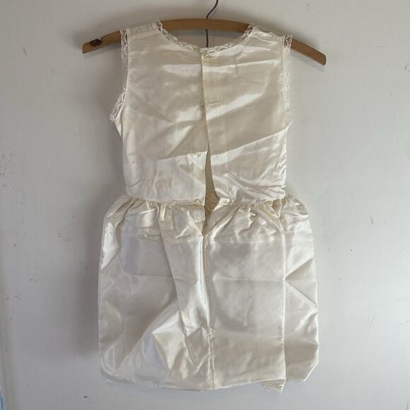 VTG 70-80s Sylvia Original Girl Sz 5 Wedding Dresses & Veil SetOf3 Ivory White - Picture 11 of 15